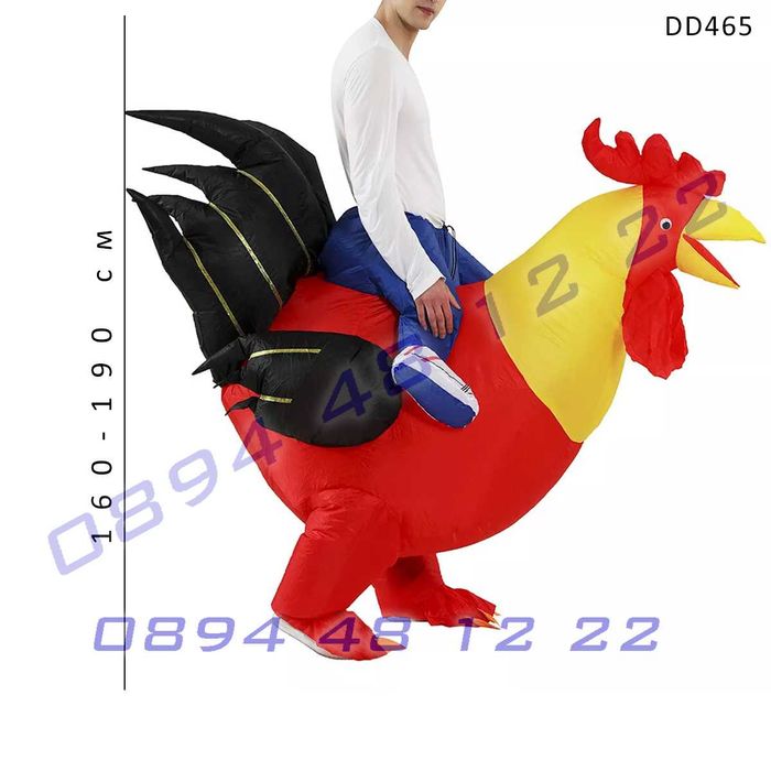 Надуваем парти костюм Петел деца възрастни аниматор облекло рожден ден