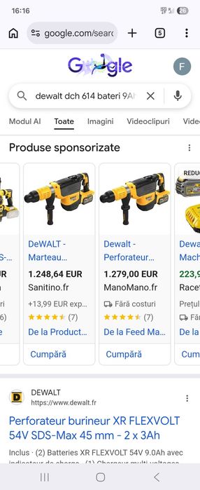 DeWalt DCH614 54V pikamar SDS Max  in stare foarte buna