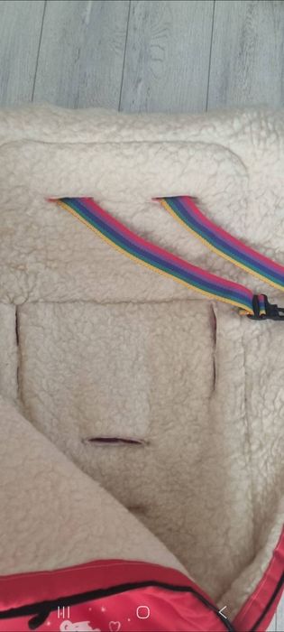 Sac de lana+ sanie bebe Marmat cu spatar