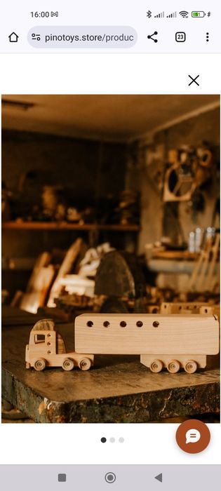 Tir din lemn, jucarie pentru copii