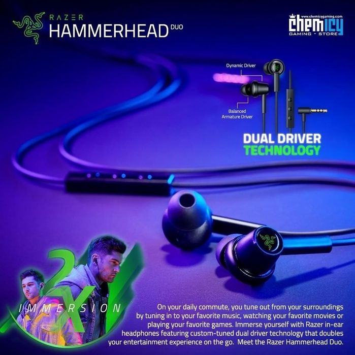 Razer Hammerhead DUO СКИДКА Проводные Наушники/Гарнитура/разъём 3,5м