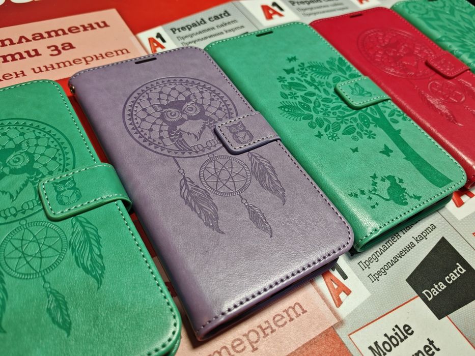 Samsung Galaxy A16 луксозни тефтери и гърбове блестящи и едноцветни