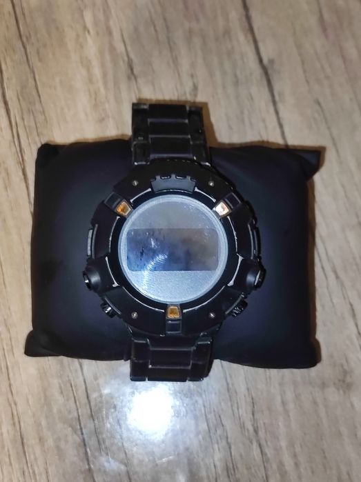 Часы черные брутальные стальные