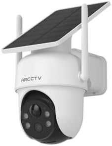 Нова охранителна Соларна WiFi камера 4MP 360° PIR нощно виждане аудио