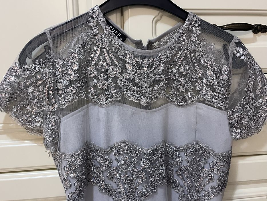 Rochie seara broderie inedita cu pietricele
