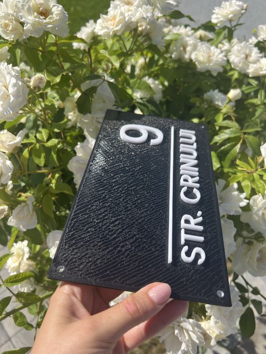 Număr de casă personalizat – realizat la imprimantă 3D