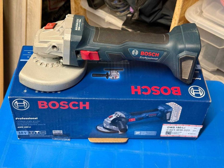 Polizor unghiular Bosch GWS 180-LI 18V brushless 125mm, solo, cutie
