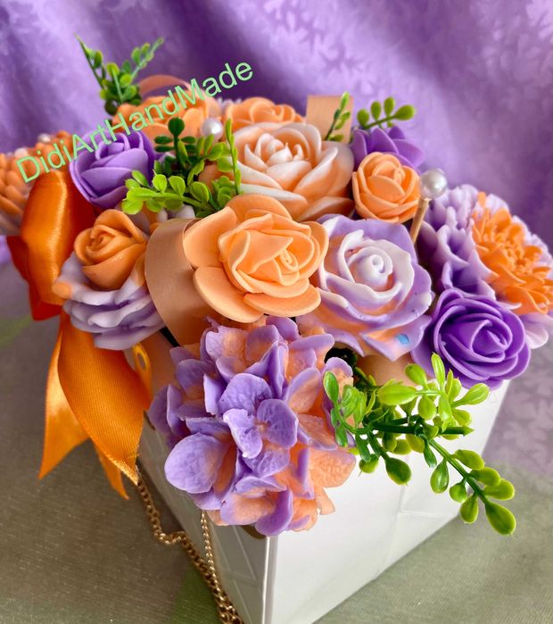 Букет от сапунени цветя