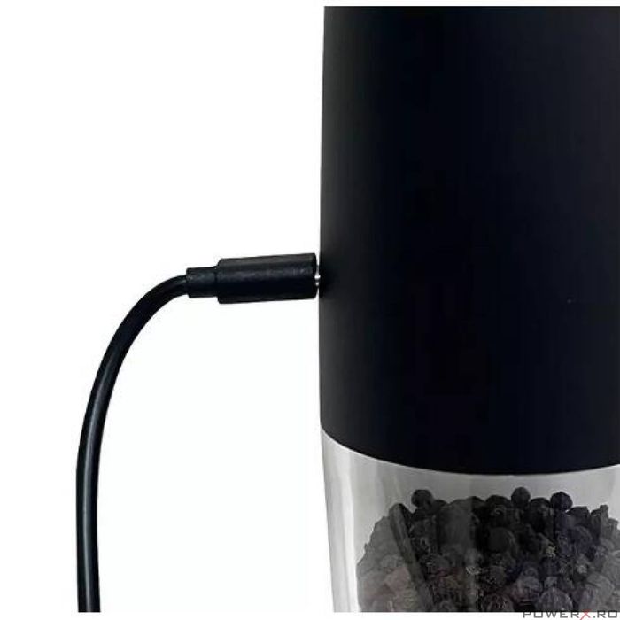 Rasnita pentru sare si piper, electrica, neagra KINGHoff