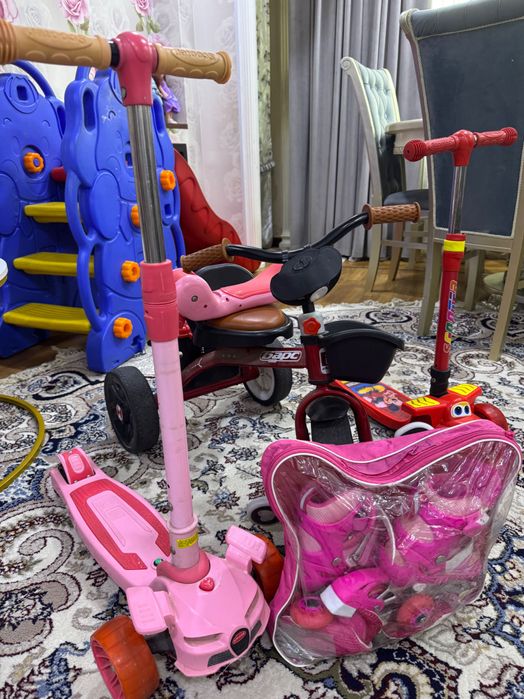 Самокат,ролики, парта,велик