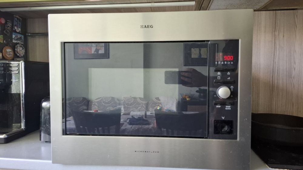 Микровълнова за вграждане AEG -inox outside/inside