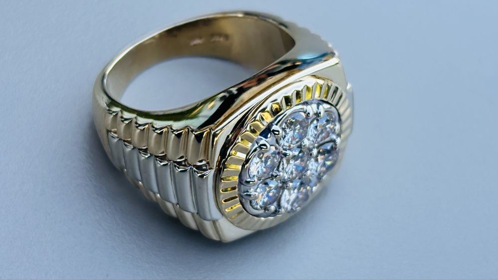 Inel Rolex aur 14k cu diamante.
