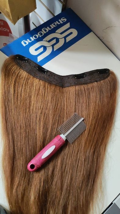 Наращивание волос на заколках