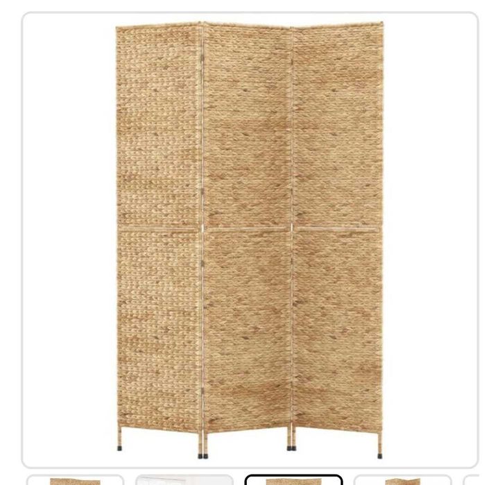 vidaXL Paravan de cameră cu 3 panouri, 122x180 cm, zambilă de apă