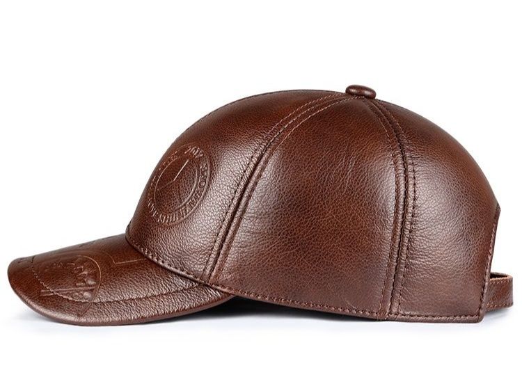 Мужской кепка из 100% натуральной кожи мужская шапка кожанная