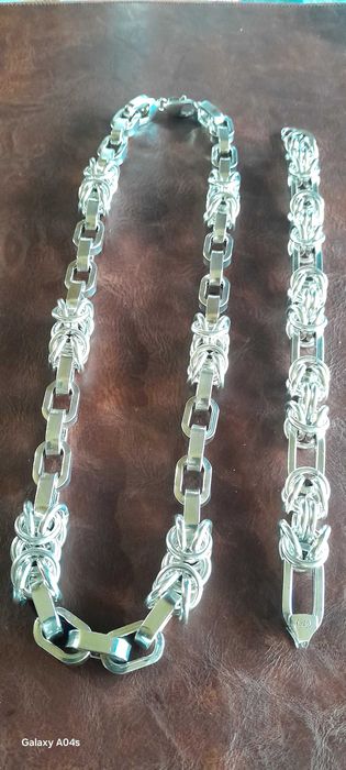64/Сребърен Синджир и Гривна-КОМПЛЕКТ-160грама.