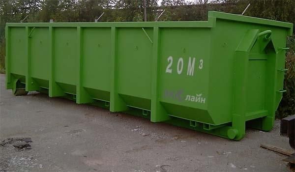 Вывоз любого типа мусора на контейнере 20м3