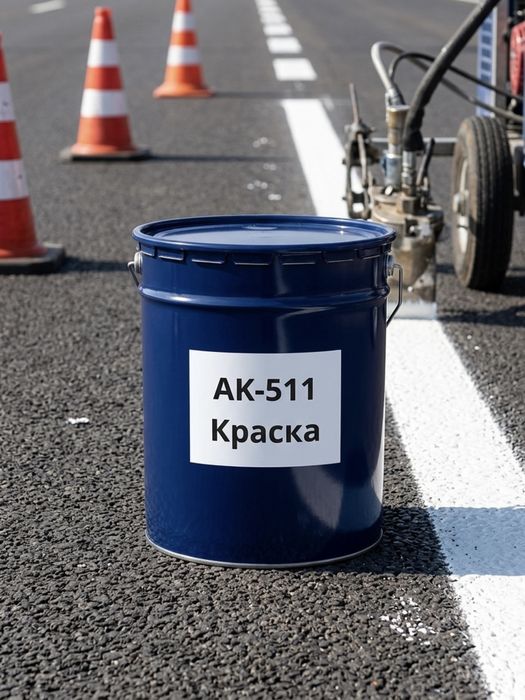 АК511 Дорожная краска по бетону, асфальту доставка по РК