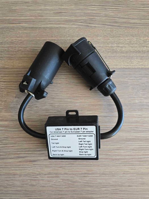 Преходник/адаптер букса за теглич US 7 -> EU 7 пина