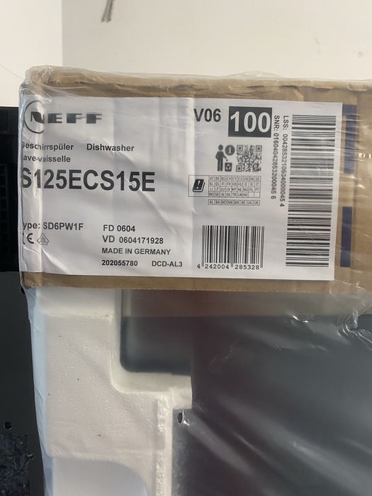 Neff S125ECS15E N50 Вградена съдомиялна машина, ширина 60 см, 14 комплекта,
