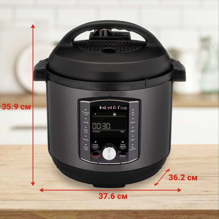 Комбиниран мултикукър и фритюрник с горещ въздух Instant Pot Pro CRISP + Air fryer 7.6L (1500W) 11 програми