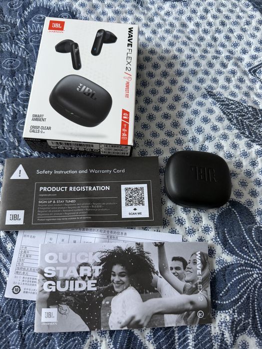 True wireless слушалки JBL WAVE FLEX 2 черни