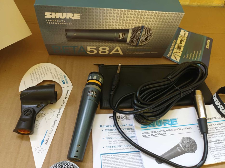 Microfon tarabane shure beta 58a Microfon dj/karaoke Microfon studio