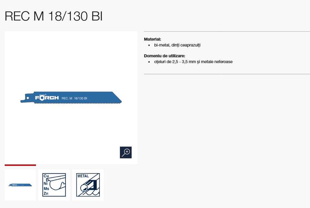 Vand panze fierăstrău sabie FOERCH