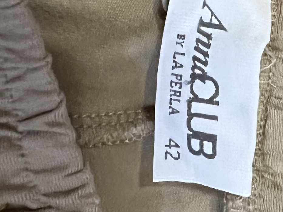 Fusta La Perla mătase s midi pantaloni m Anna club crem nude bej