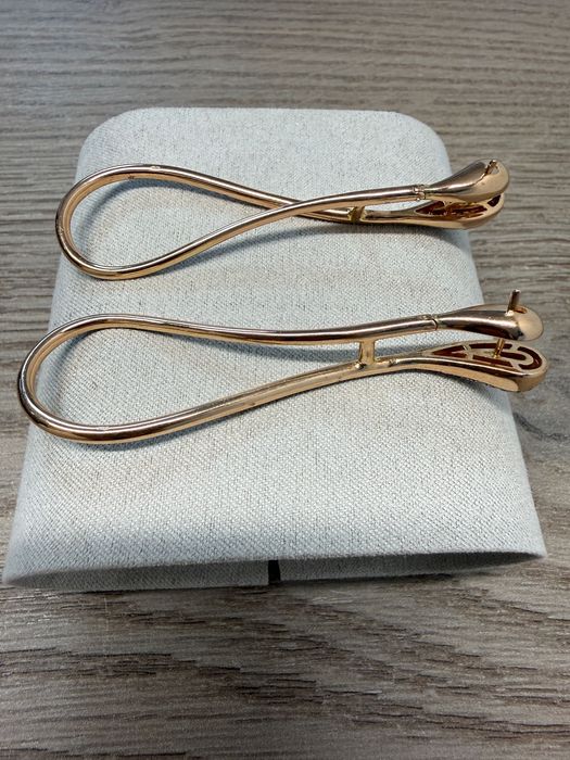 Cercei Snake Aur Roz 19.73 g cu Diamante Naturale – Poanson ANPC