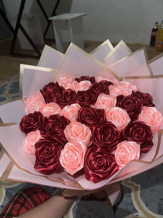 Атласные розы под заказ