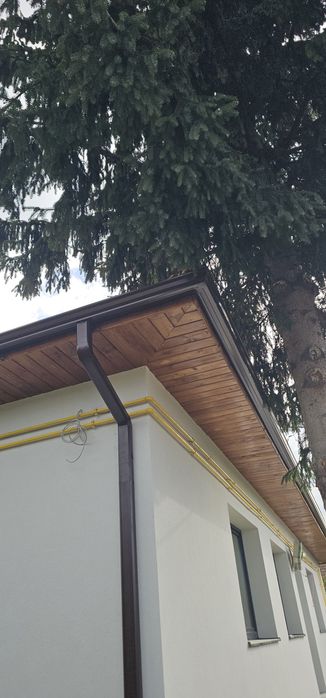 Jgheaburi dintr-o bucata din aluminiu gri  antracit,  maro si alte culori la cerere