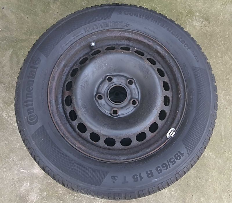 Continental 195 65 R15 de iarna cu jante de Audi, 2 buc impecabile