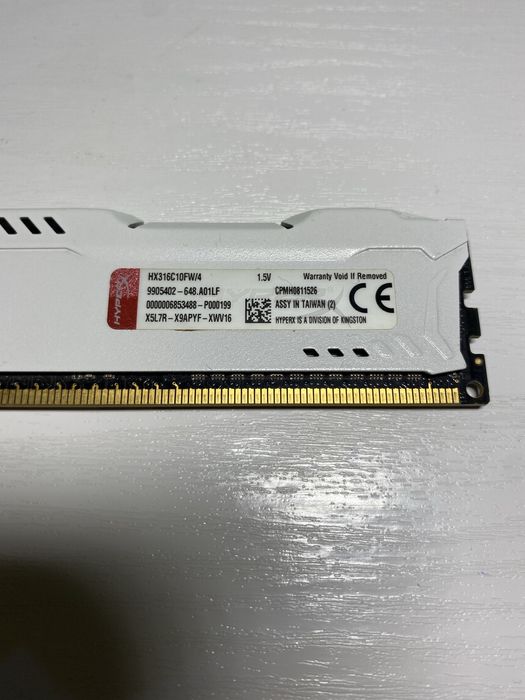 Ram hyperx 4 gb ram ddr3 1600 MHz