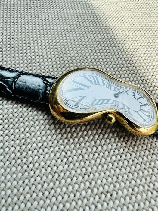 Salvador Dali Exaequo Softwatch Gold Plated Watch ! Anii 90' vintage