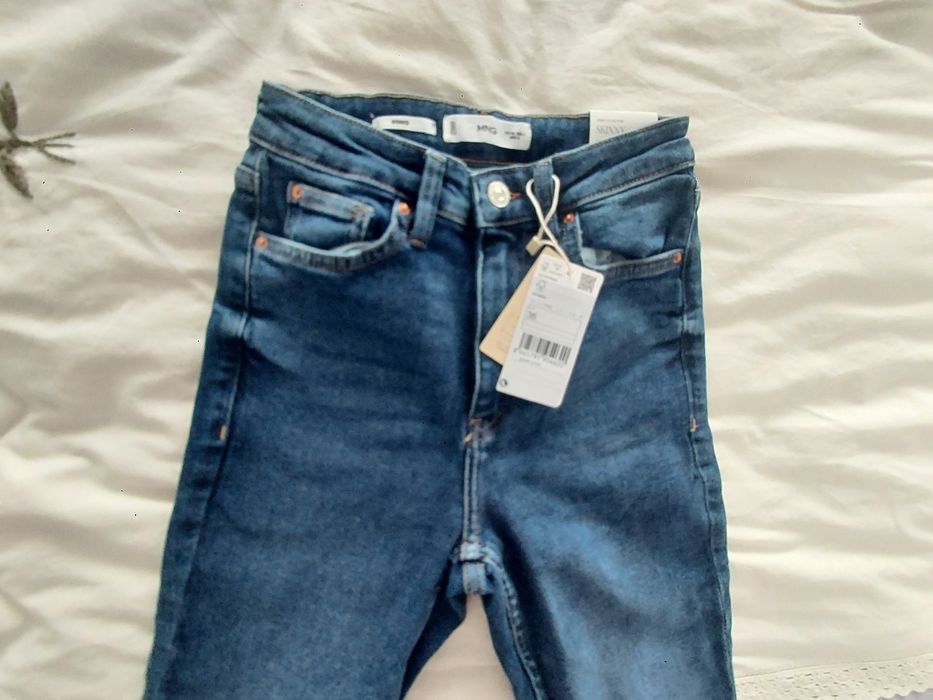 Vând blugi Mango, albastru, mas 36,skinny