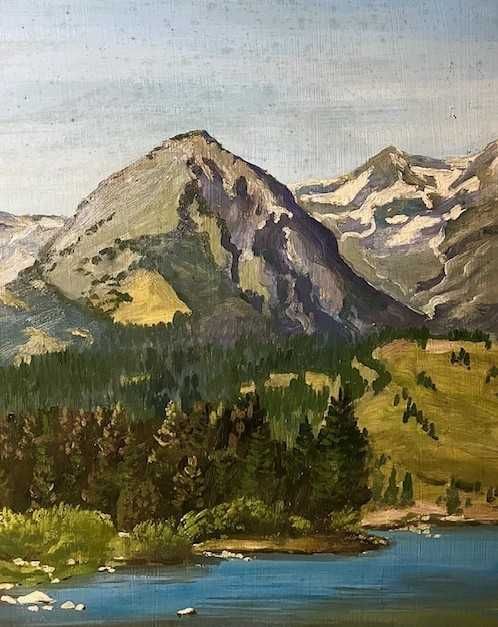 IMPECABIL! ”PEISAJ” Tablou vechi ulei/carton, semnat. Dim: 80x60cm+Ram