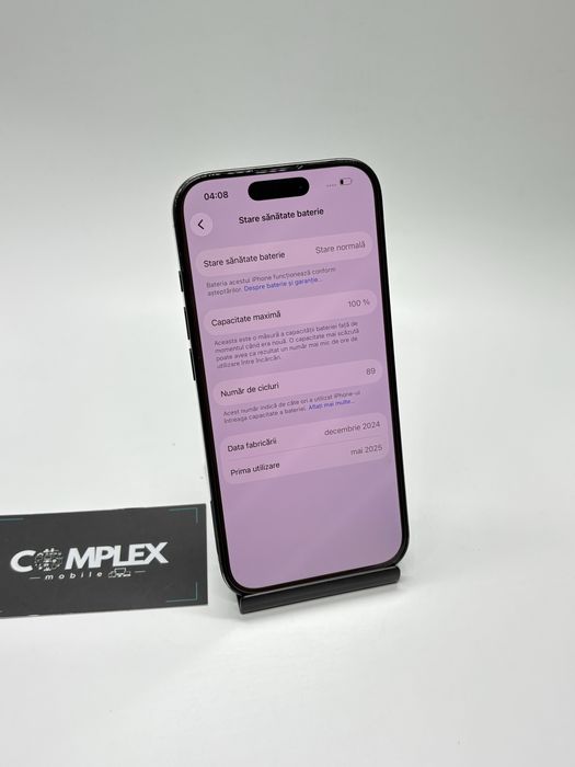 Iphone 16 PRO - 128Gb Black - Baterie 100% + Garantie