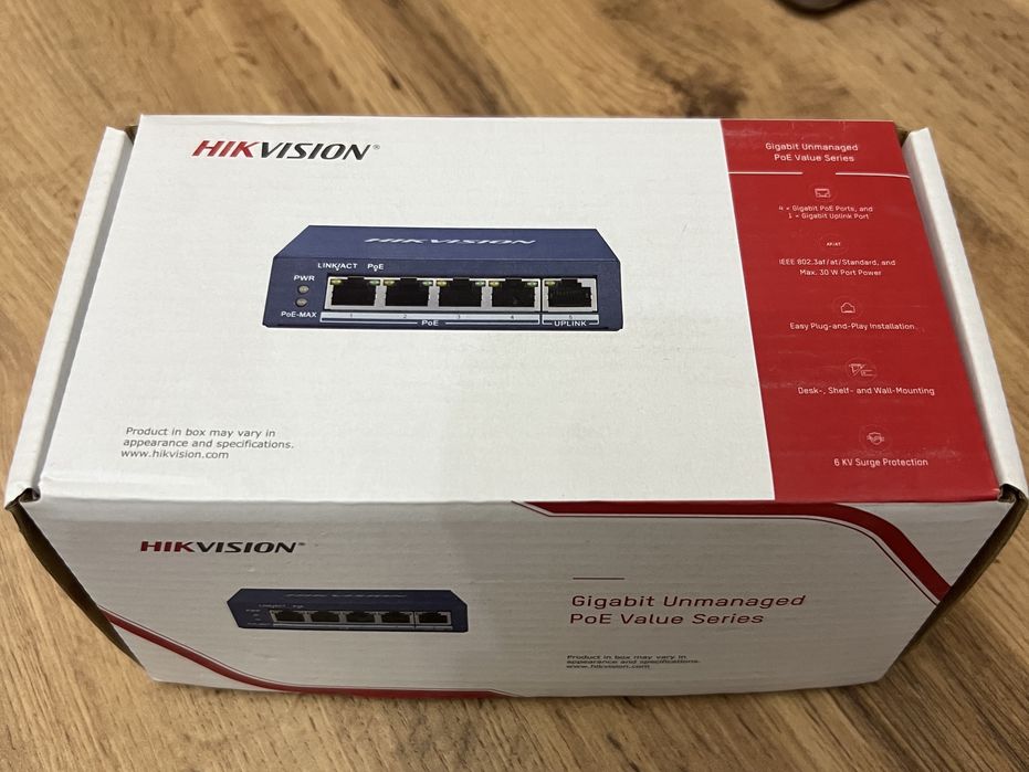 POE Коммутатор 4-портовый Hikvision