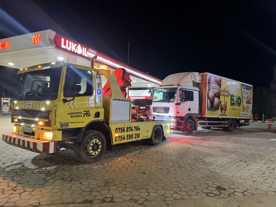 Tractari Auto Camioane Dube Servicii Macara Platforma Auto Non Stop