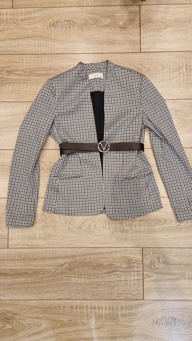 Дамско сако с колан от естествена кожа Valentino