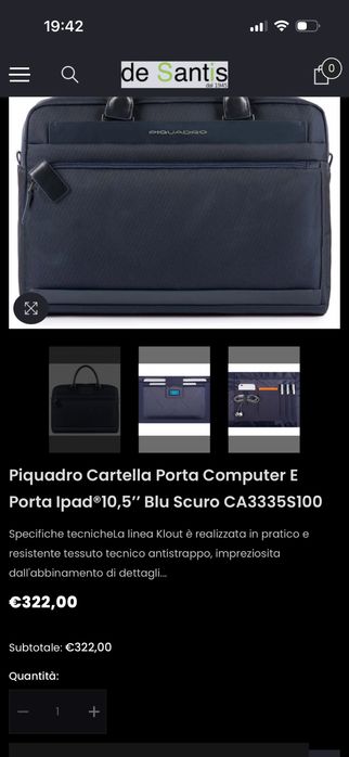 Geantă business / laptop premium Piquadro – nouă