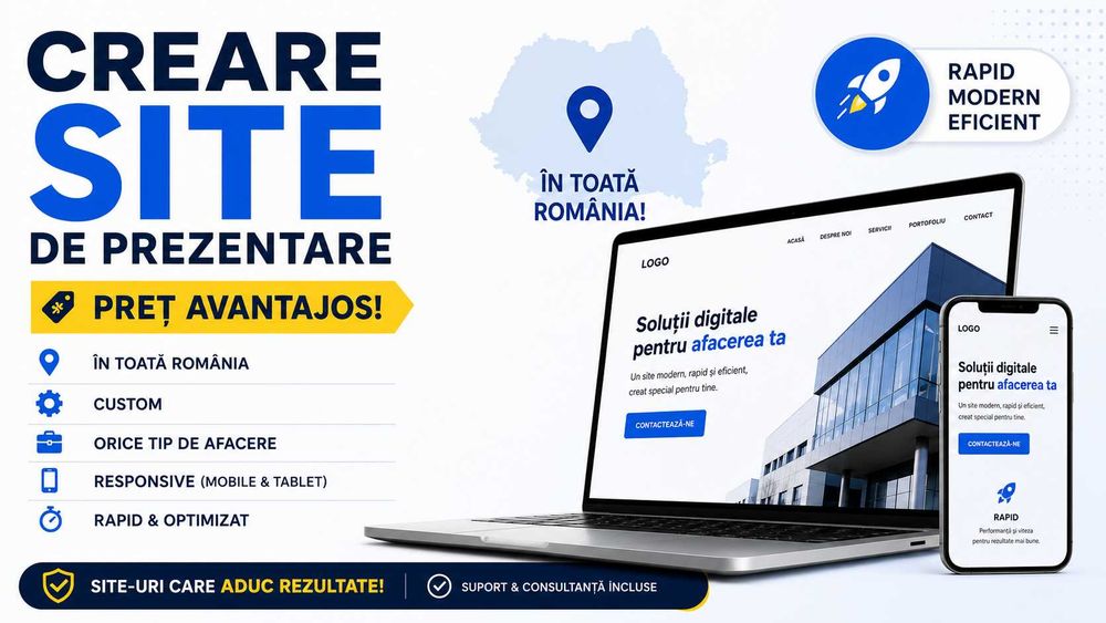 Creare Site Web si Magazin Online | SEO, Conversii, Promovare