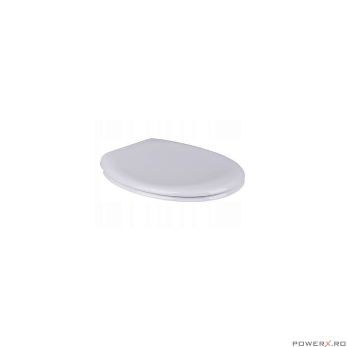 Capac WC inchidere silentioasa/eliberare rapida, duroplast alb, placa