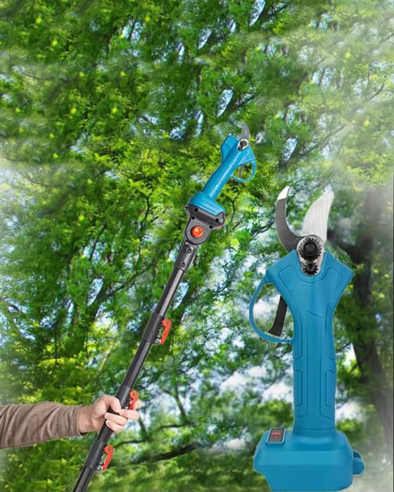 Акумулаторна лозарска ножица, верижен трион телескопичен прът 3в1-48V