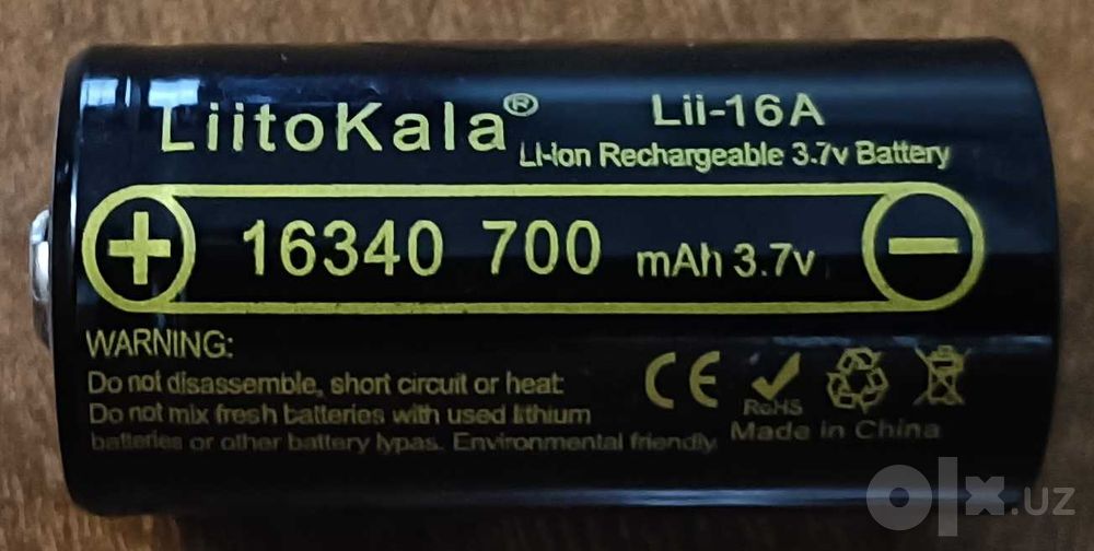 Перезаряжаемая литиевая батарея Li-DZ 14500/1500mAh 3,7V