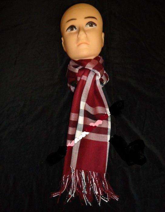 Fular unisex esarfa dama barbati lana 185x65 cm neagra grena bej alba