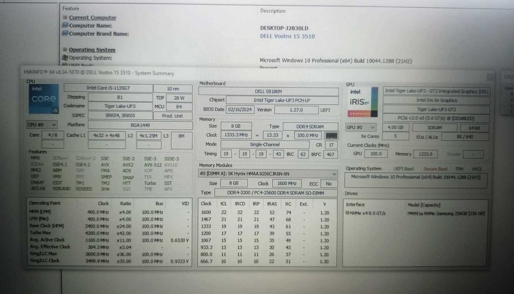 Laptop DELL Vostro 15 3510