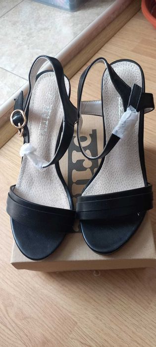 Sandale piele 38 noi,toc de 8cm