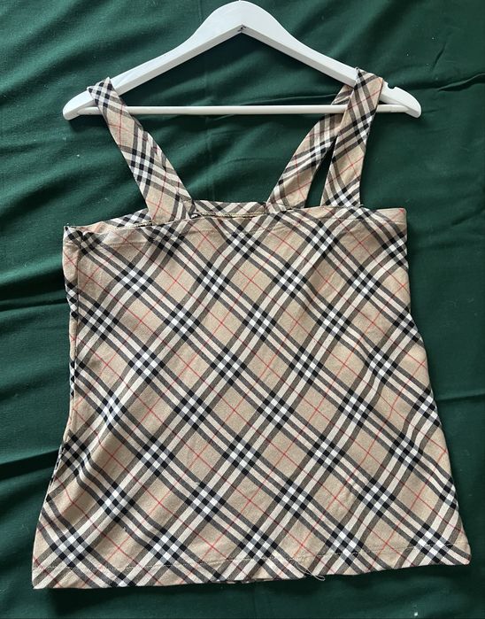 Bluza cu bretele in carouri mici